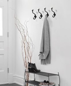 khtumeware 5-Pack Zinc Alloy Black Coat Hooks Modern. Simple and wall Decoration Towel Robe Hooks Bedroom Ceramic Coat Hooks Suitable for Living Rooms. homestays and Hotels mudroom Hooks